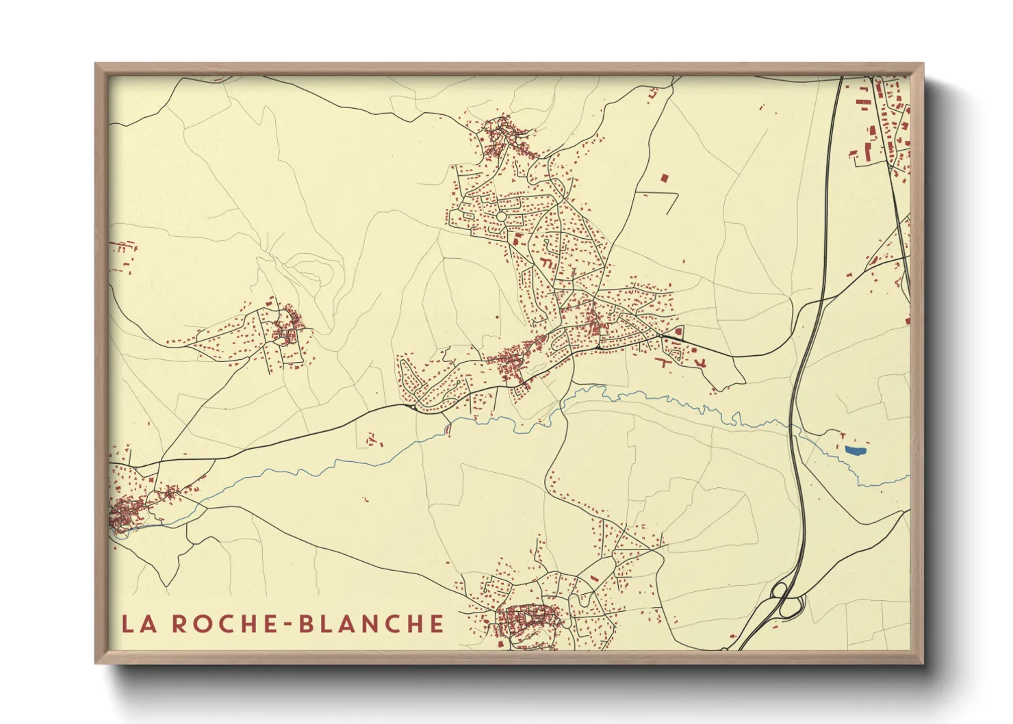 Une affiche de carte sur La Roche-Blanche