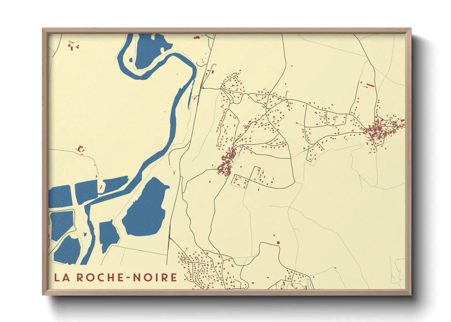 Une affiche de carte sur La Roche-Noire