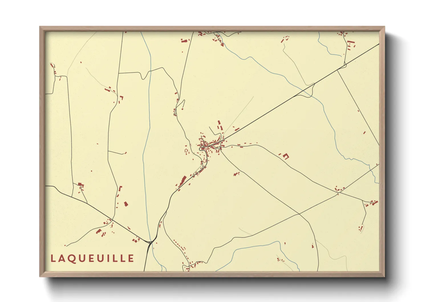 Une affiche de carte sur Laqueuille