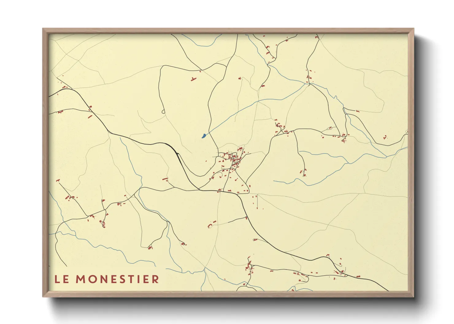 Une affiche de carte sur Le Monestier