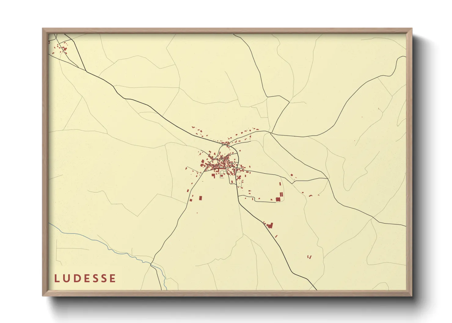 Une affiche de carte sur Ludesse