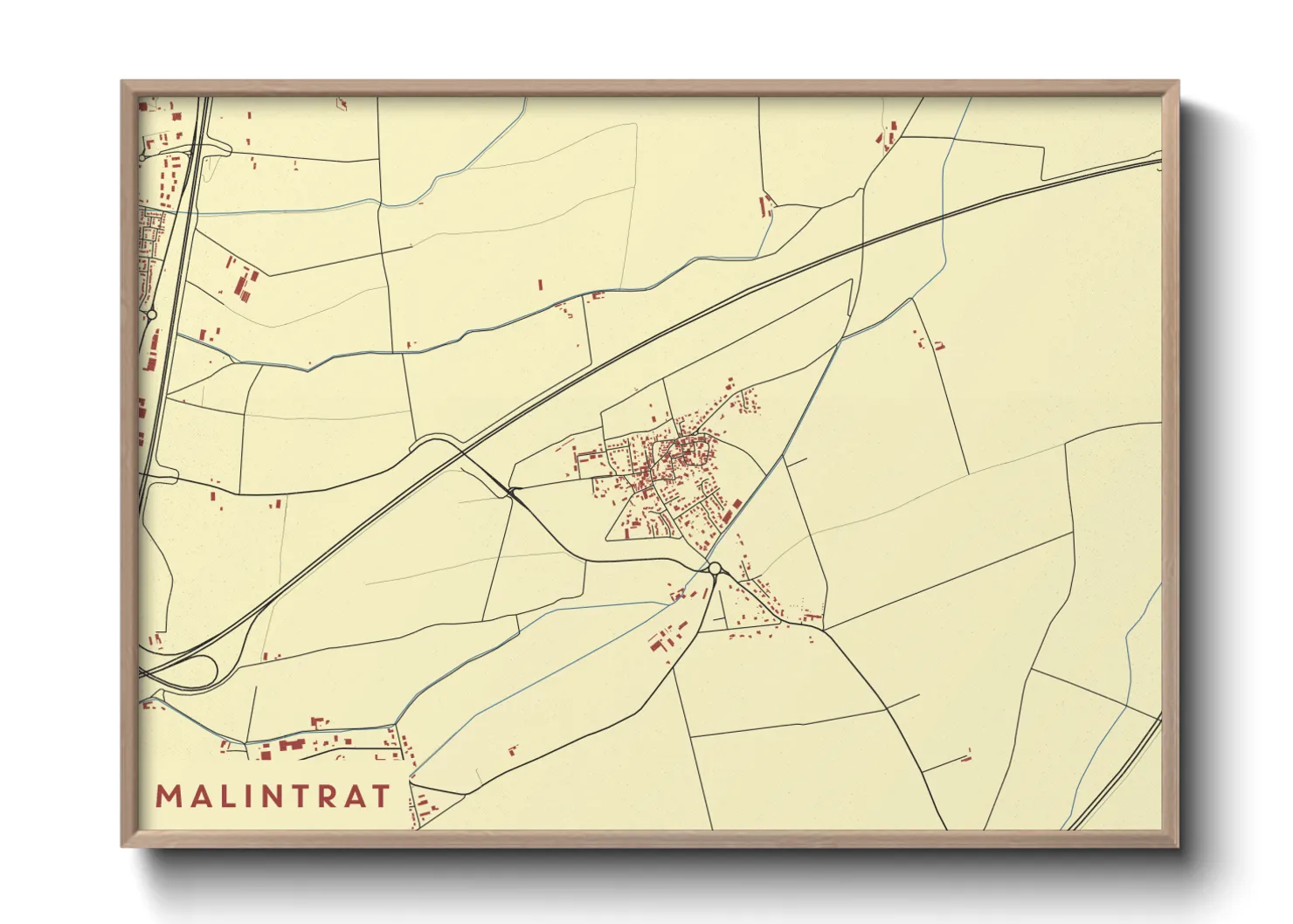 Une affiche de carte sur Malintrat