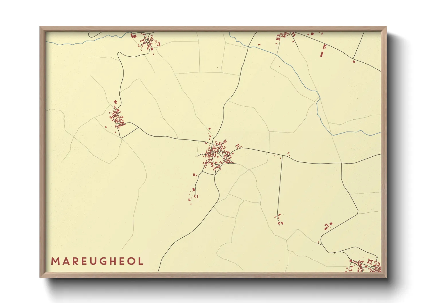 Une affiche de carte sur Mareugheol