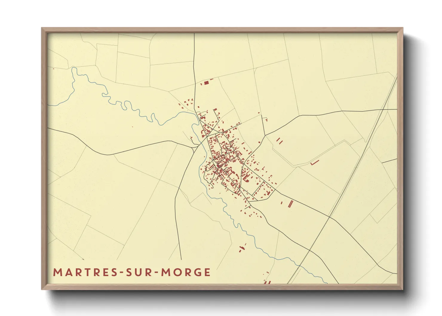 Une affiche de carte sur Martres-sur-Morge