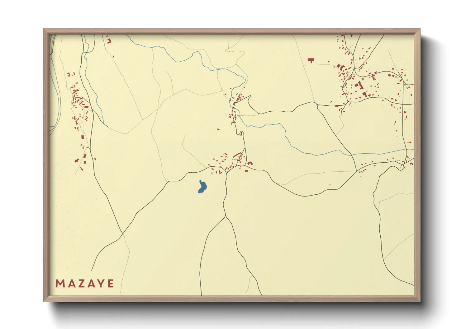 Une affiche de carte sur Mazaye