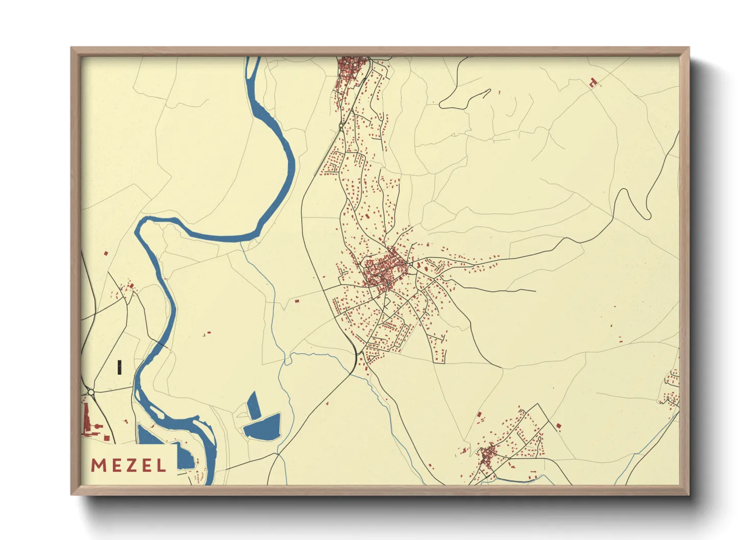 Une affiche de carte sur Mezel