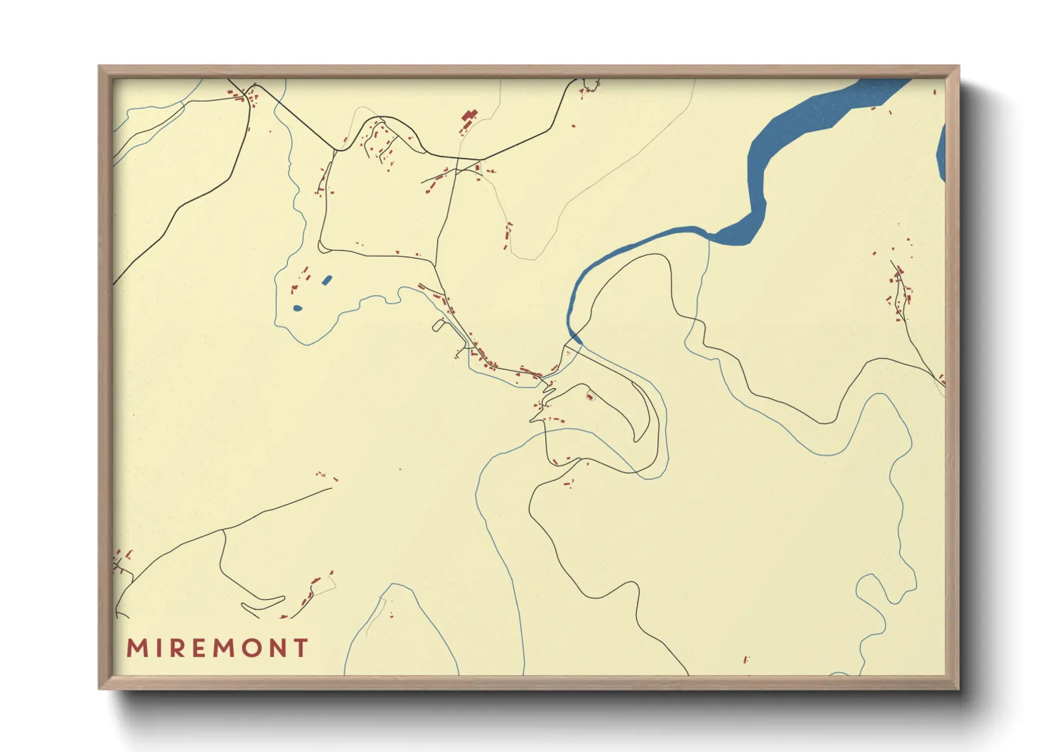 Une affiche de carte sur Miremont
