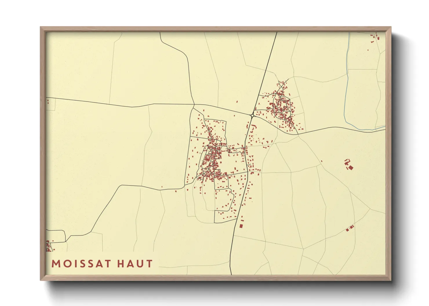 Une affiche de carte sur Moissat Haut