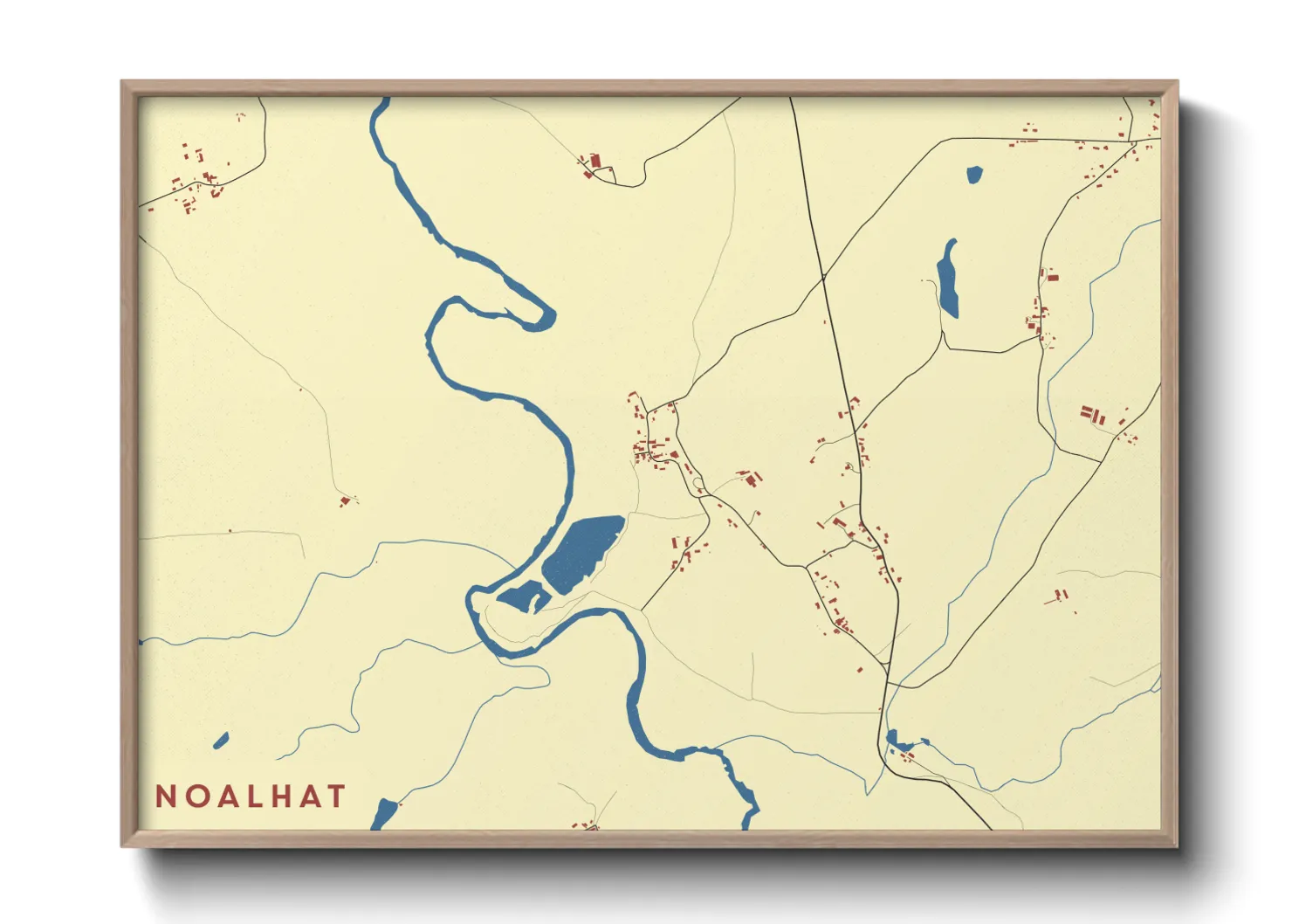 Une affiche de carte sur Noalhat