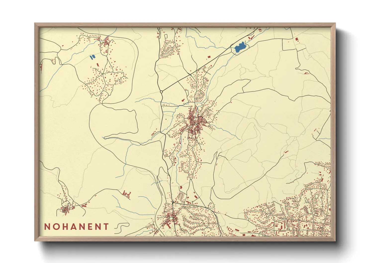 Une affiche de carte sur Nohanent