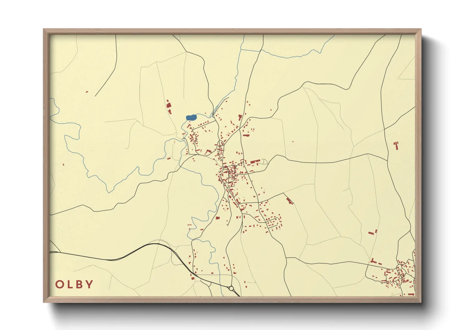 Une affiche de carte sur Olby