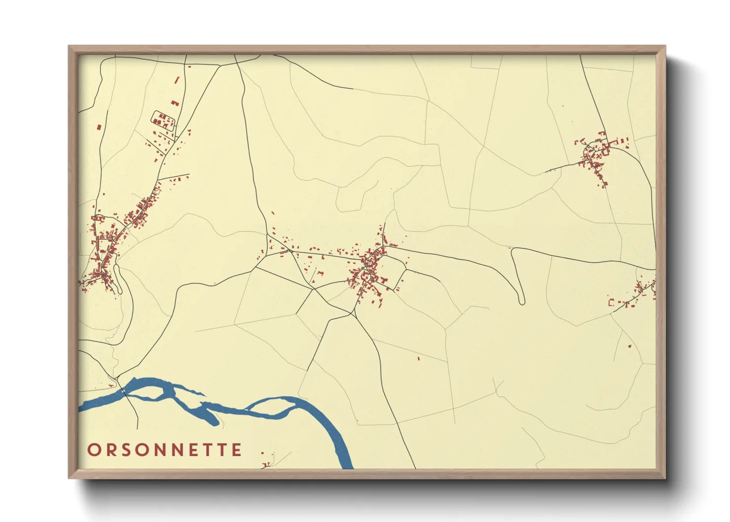 Une affiche de carte sur Orsonnette
