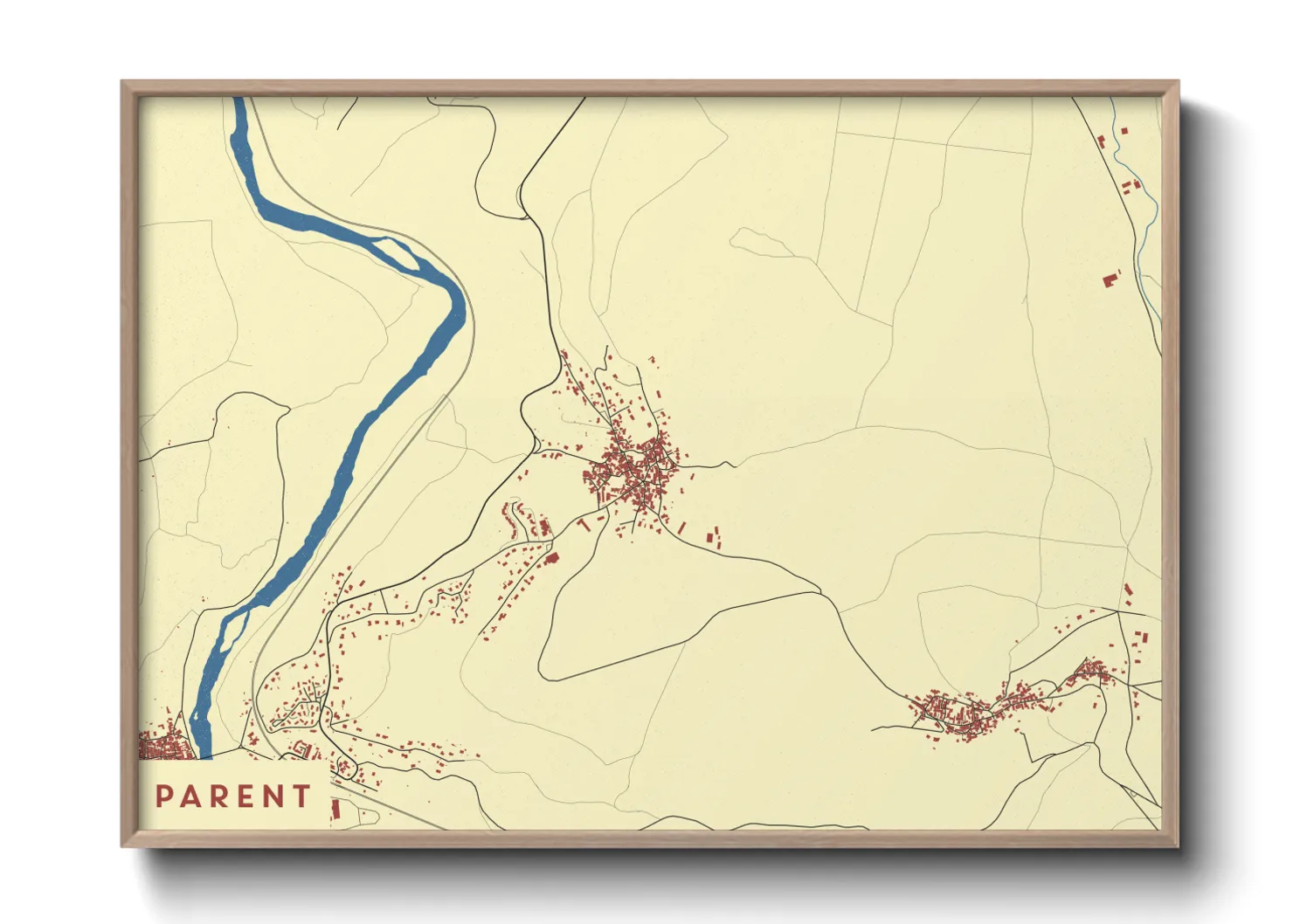 Une affiche de carte sur Parent