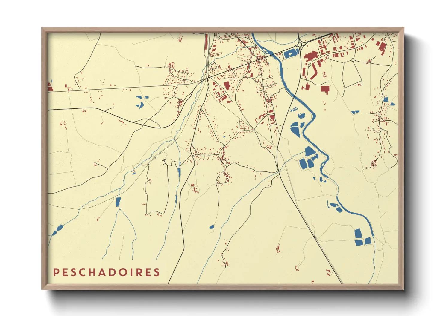 Une affiche de carte sur Peschadoires