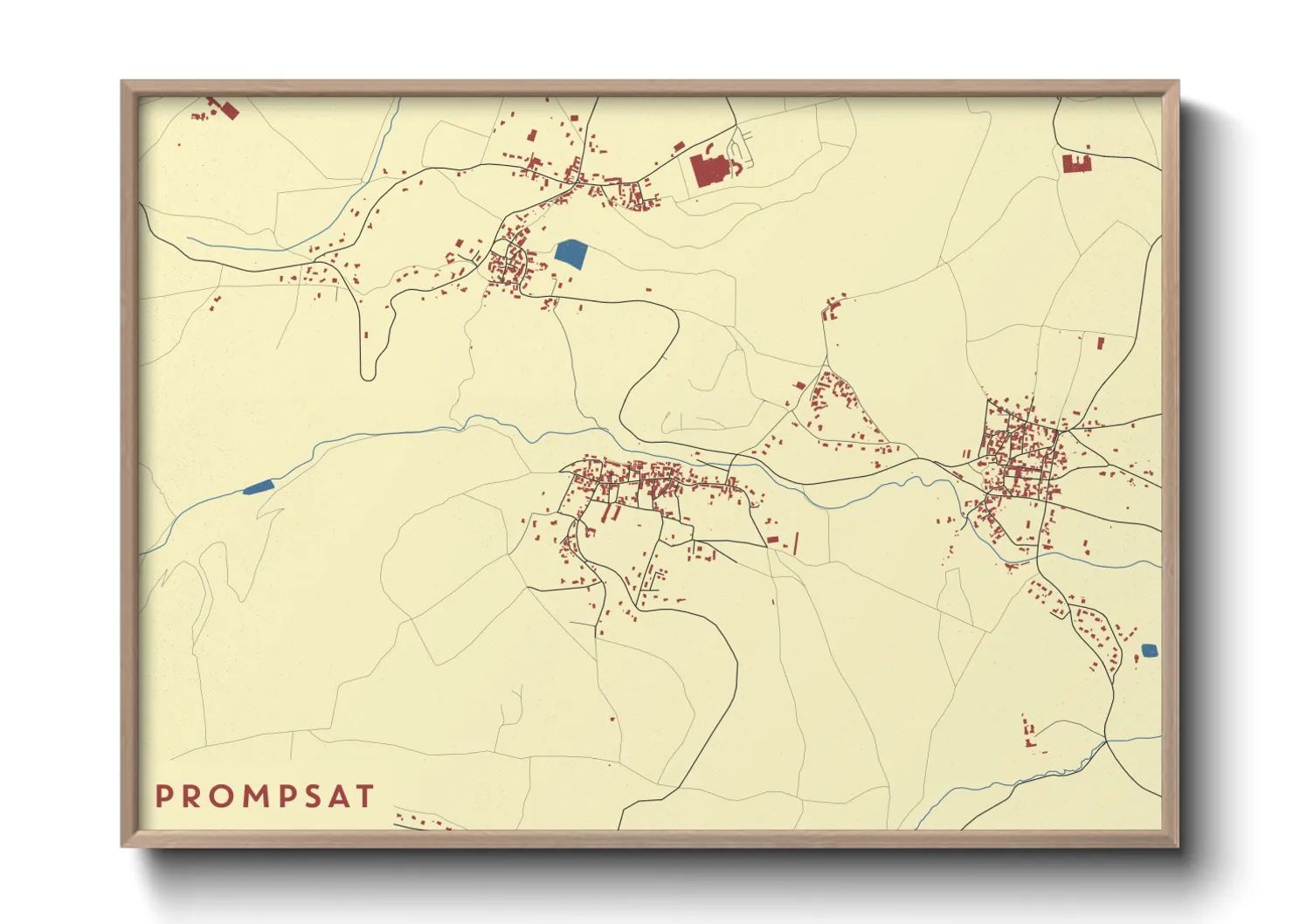 Une affiche de carte sur Prompsat