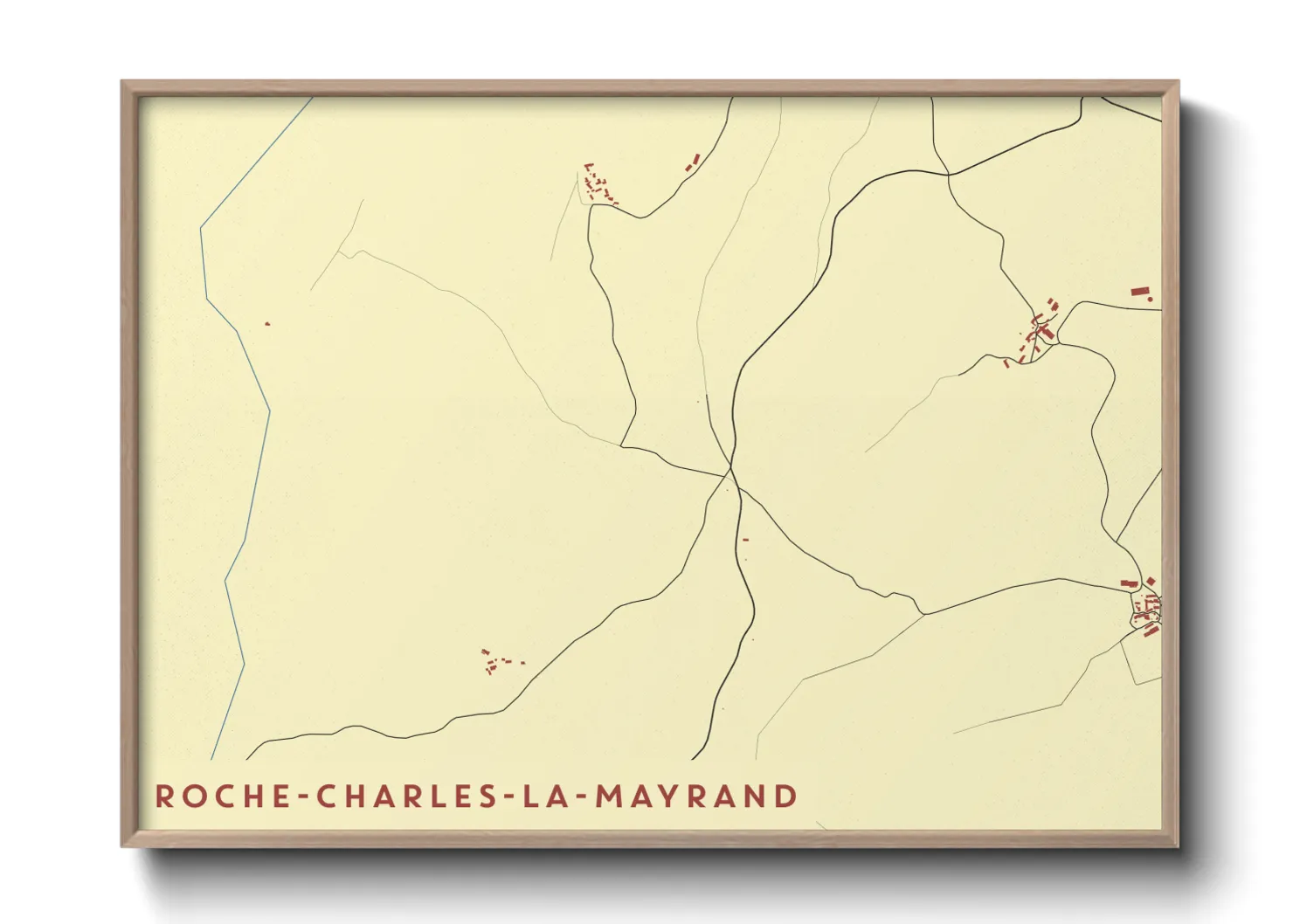 Une affiche de carte sur Roche-Charles-la-Mayrand
