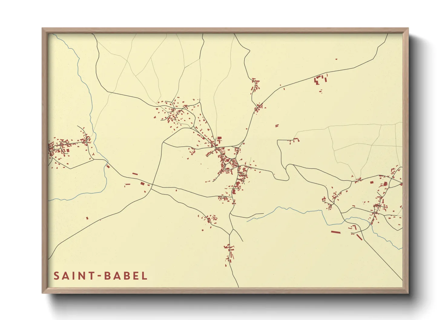 Une affiche de carte sur Saint-Babel