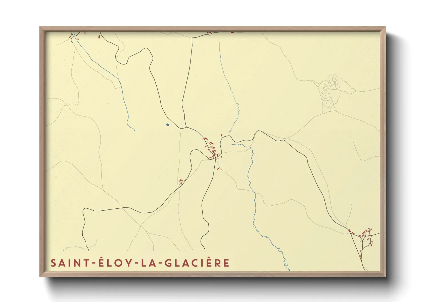 Une affiche de carte sur Saint-Éloy-la-Glacière