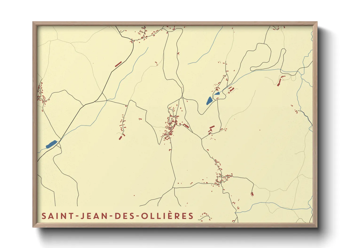 Une affiche de carte sur Saint-Jean-des-Ollières
