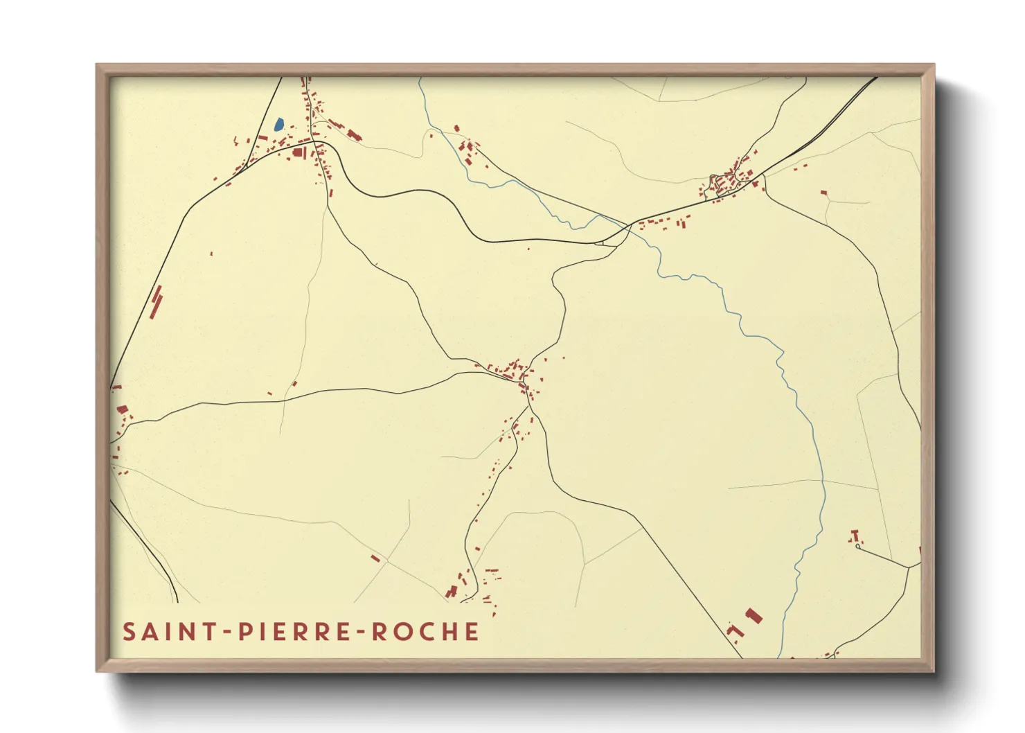 Une affiche de carte sur Saint-Pierre-Roche