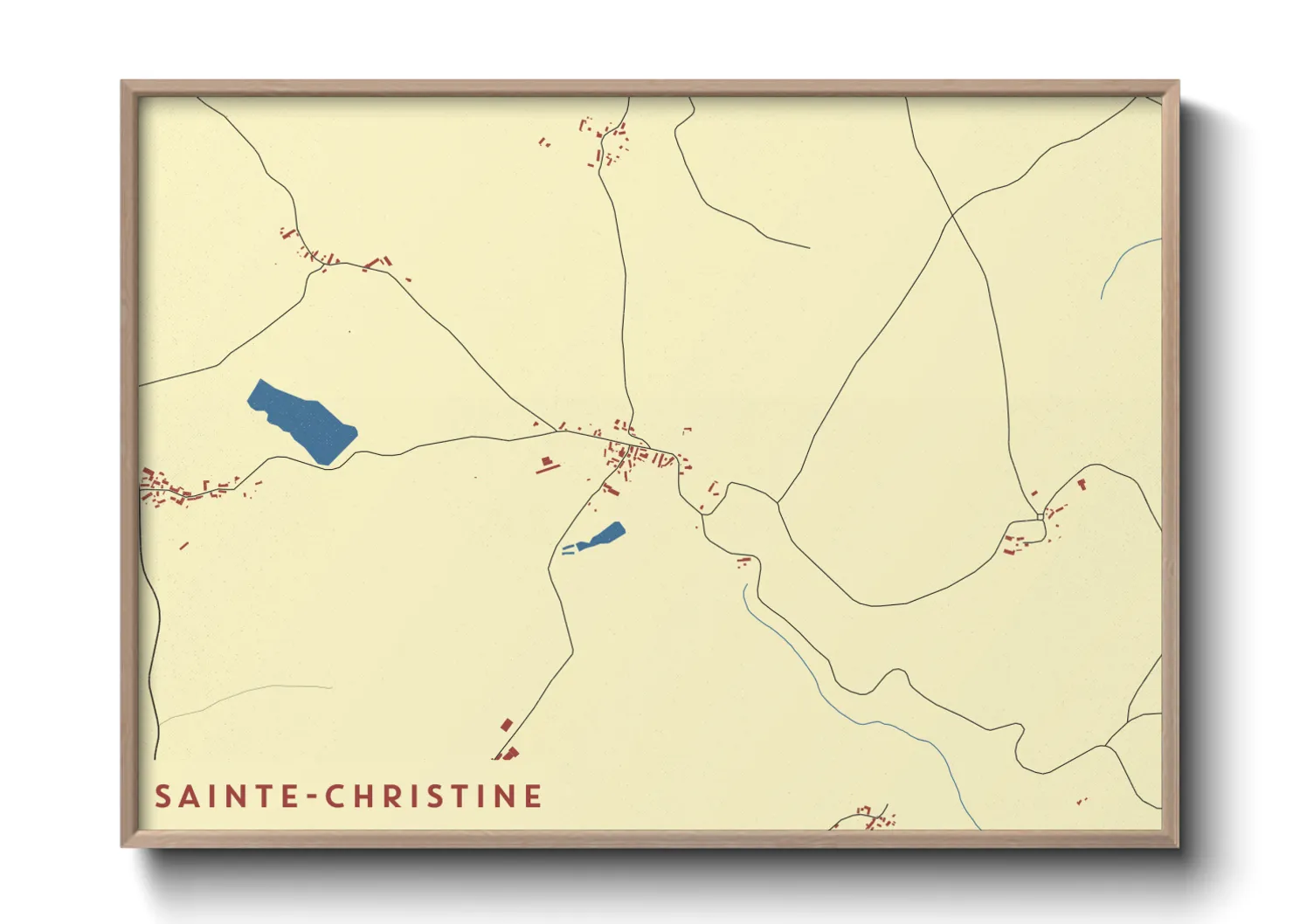 Une affiche de carte sur Sainte-Christine
