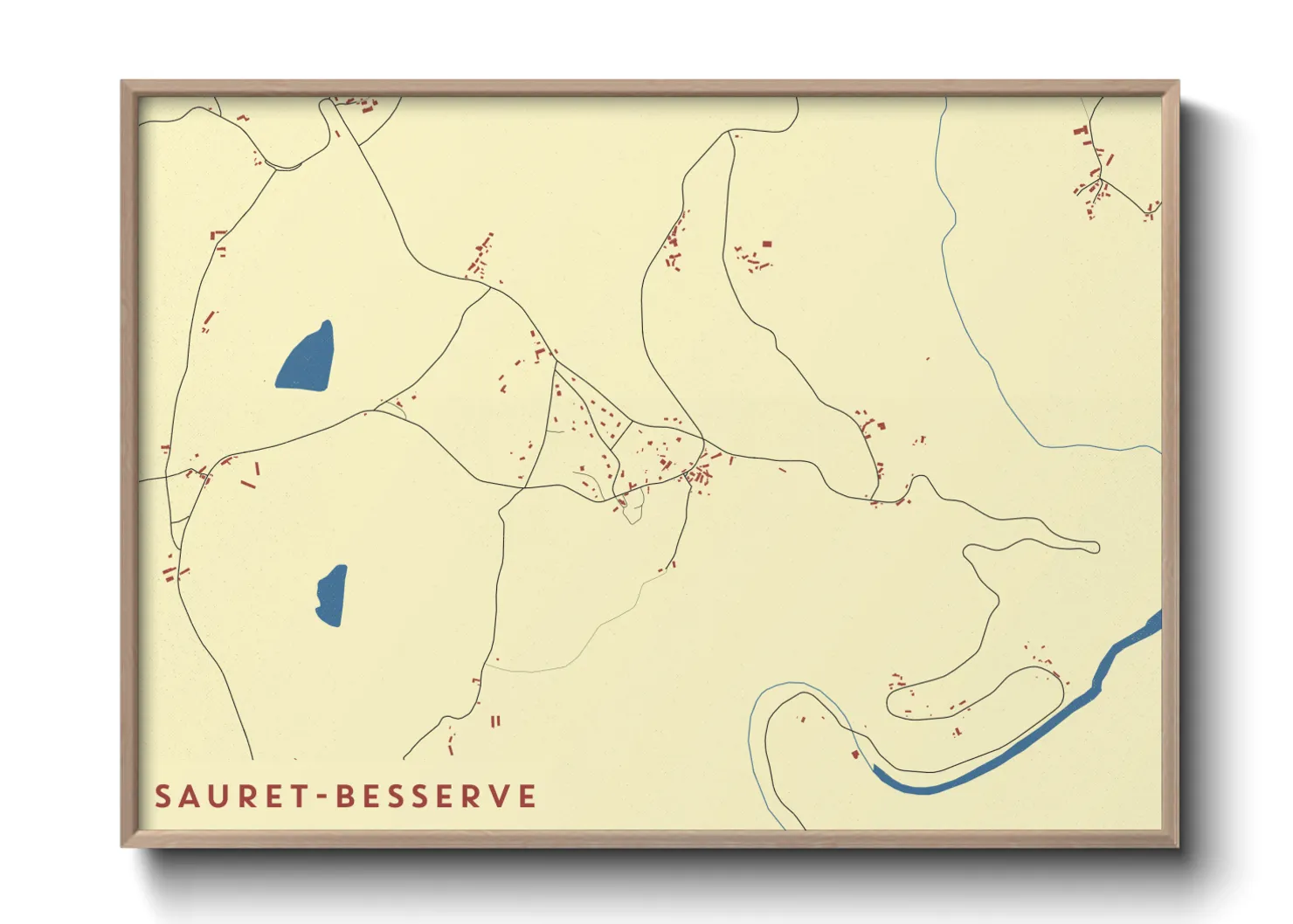 Une affiche de carte sur Sauret-Besserve