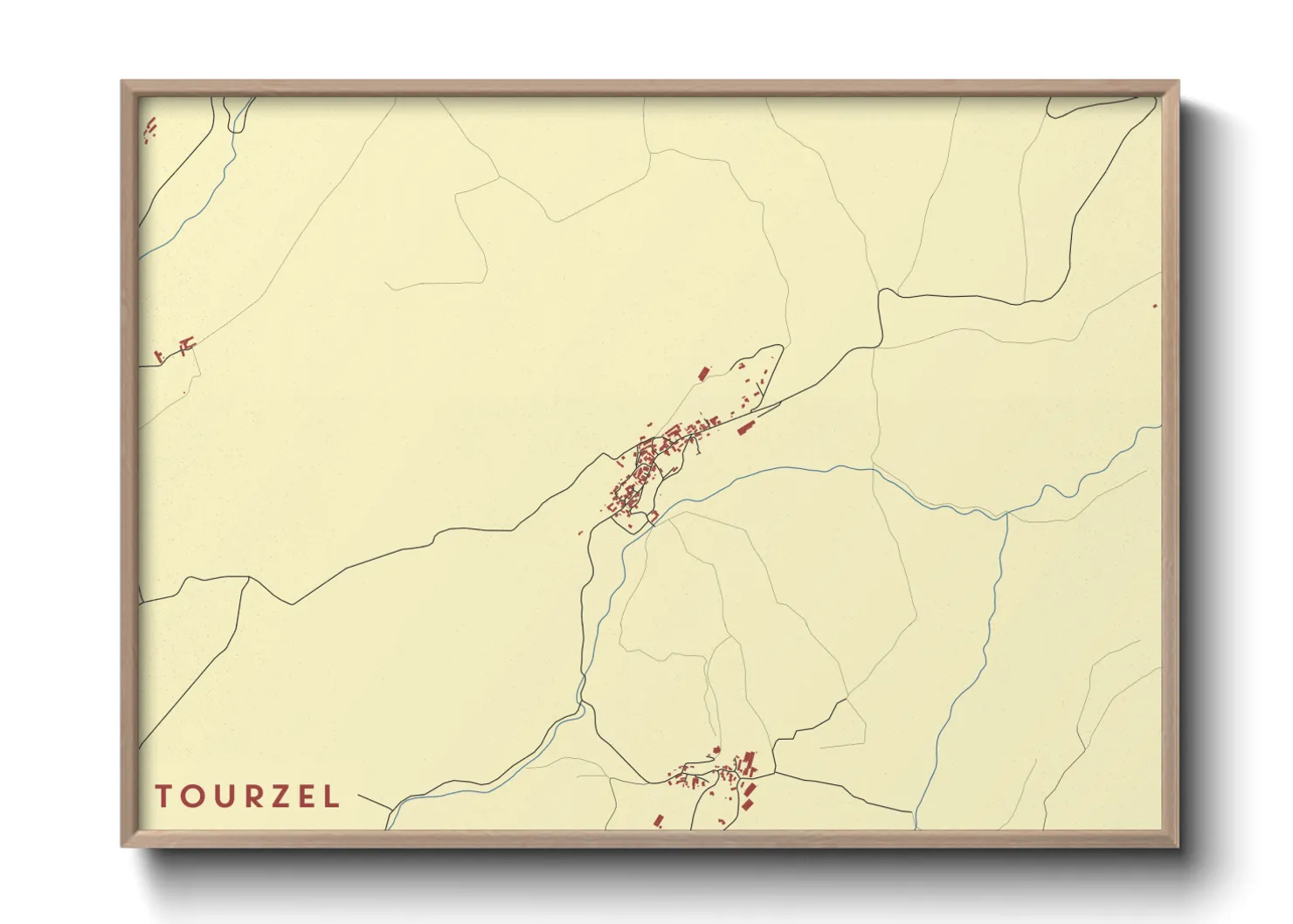 Une affiche de carte sur Tourzel