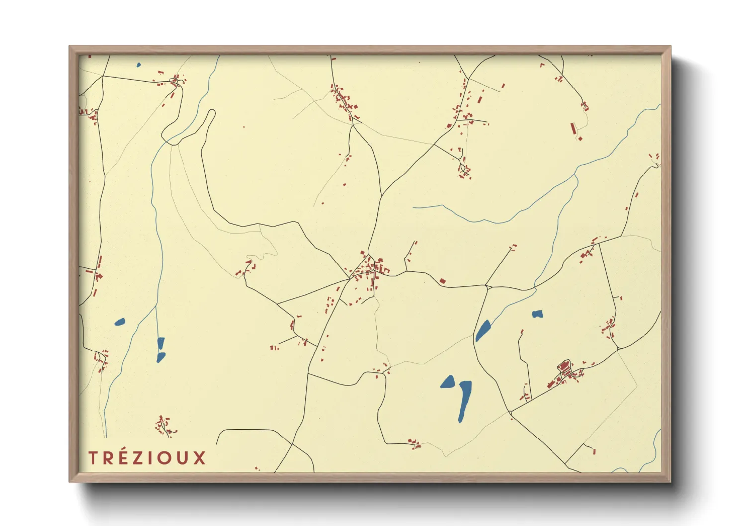 Une affiche de carte sur Trézioux