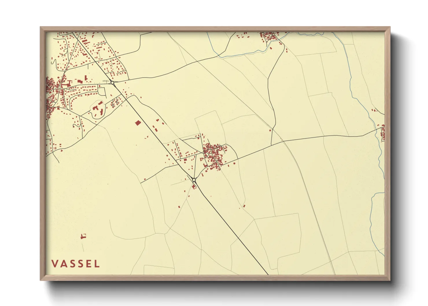 Une affiche de carte sur Vassel