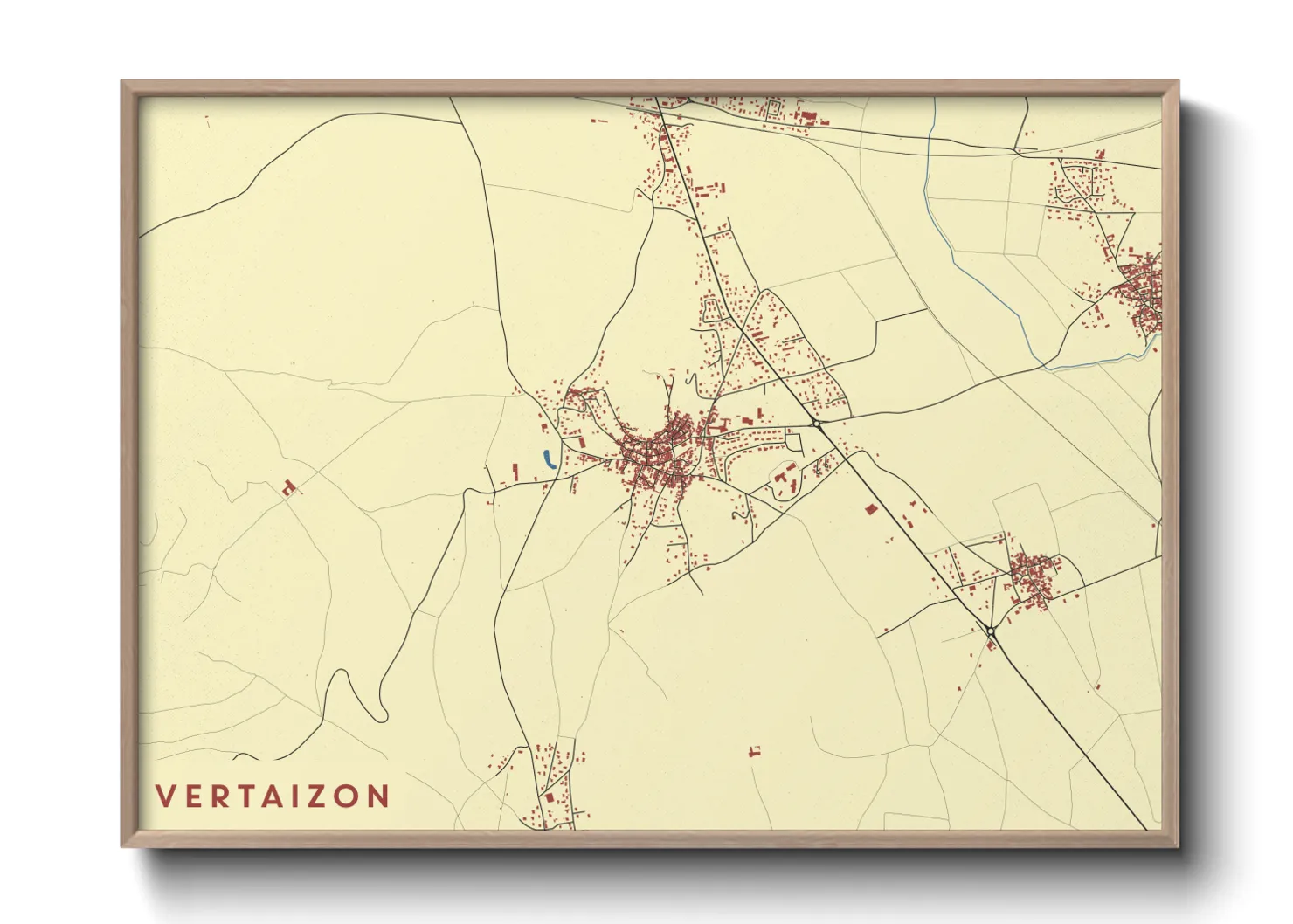Une affiche de carte sur Vertaizon