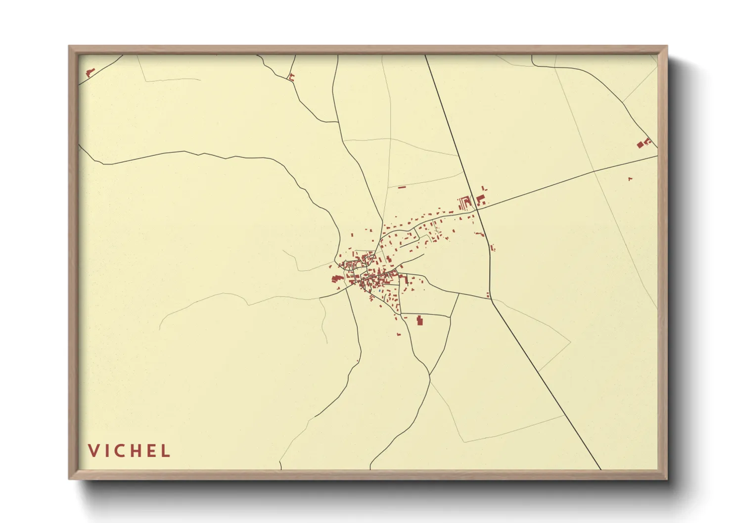 Une affiche de carte sur Vichel