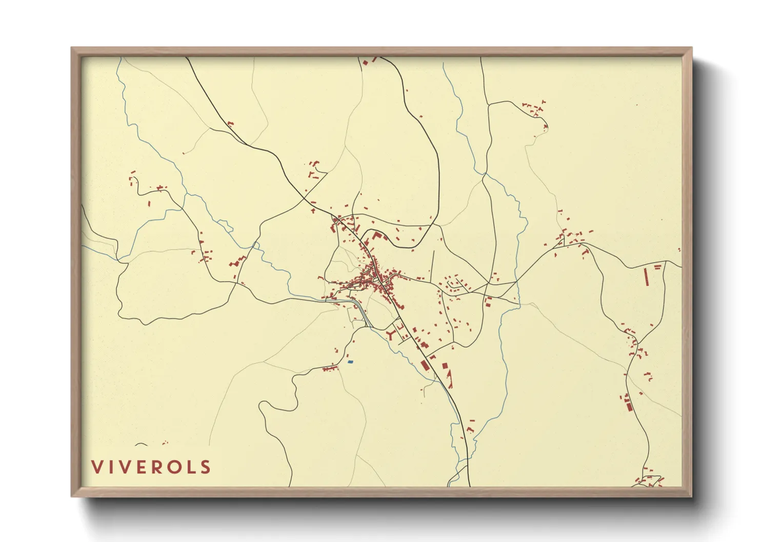 Une affiche de carte sur Viverols