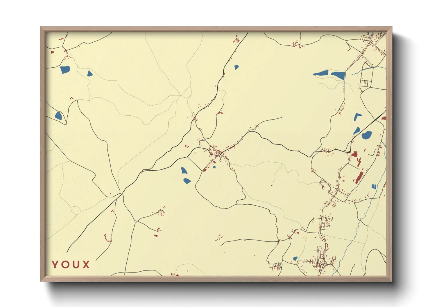 Une affiche de carte sur Youx