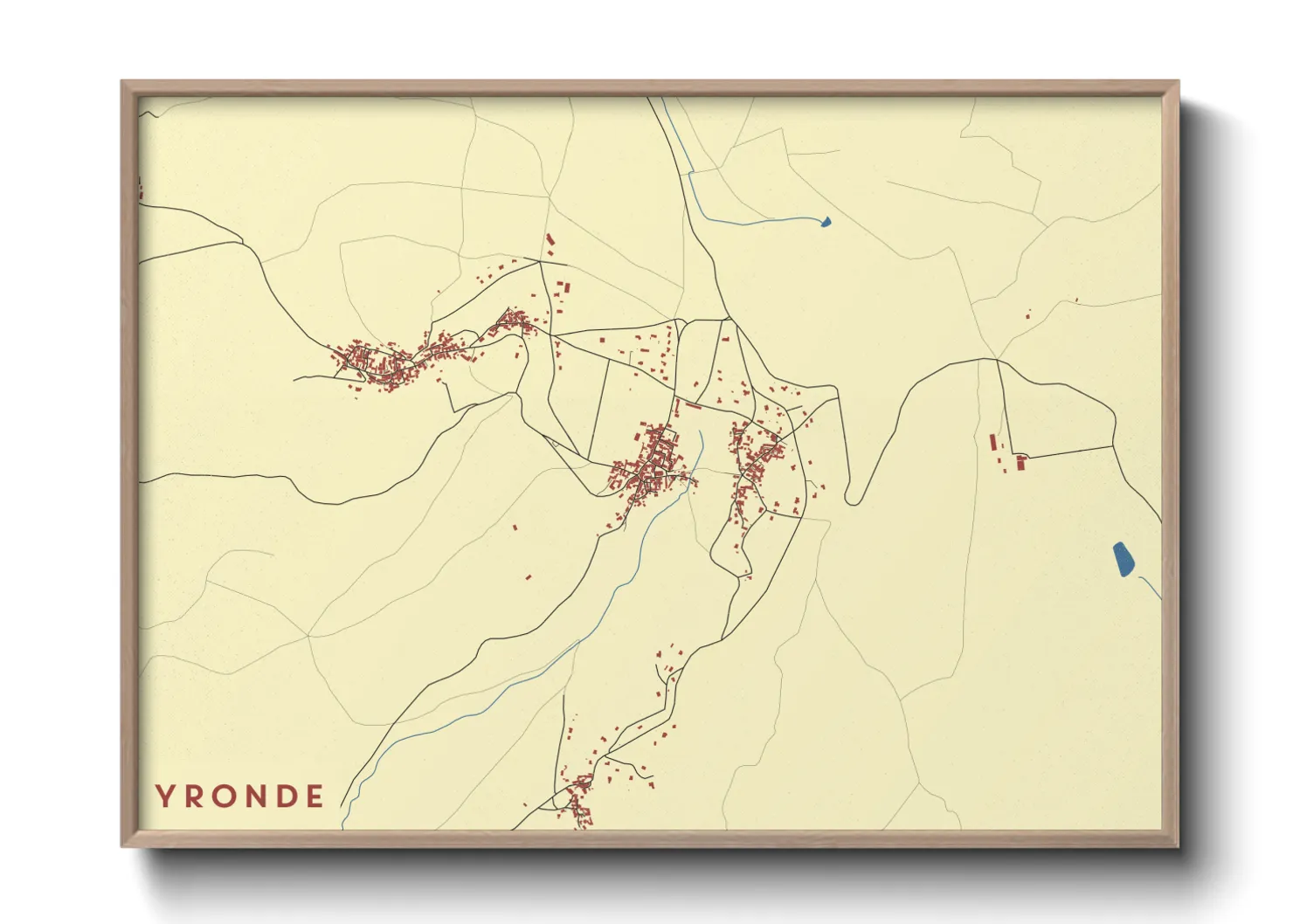 Une affiche de carte sur Yronde