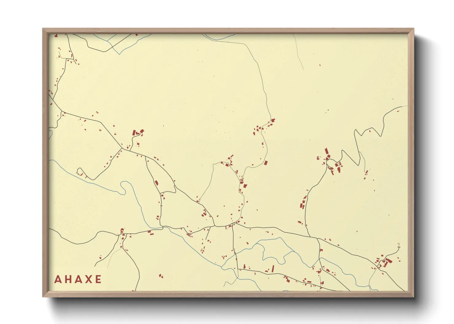 Une affiche de carte sur Ahaxe