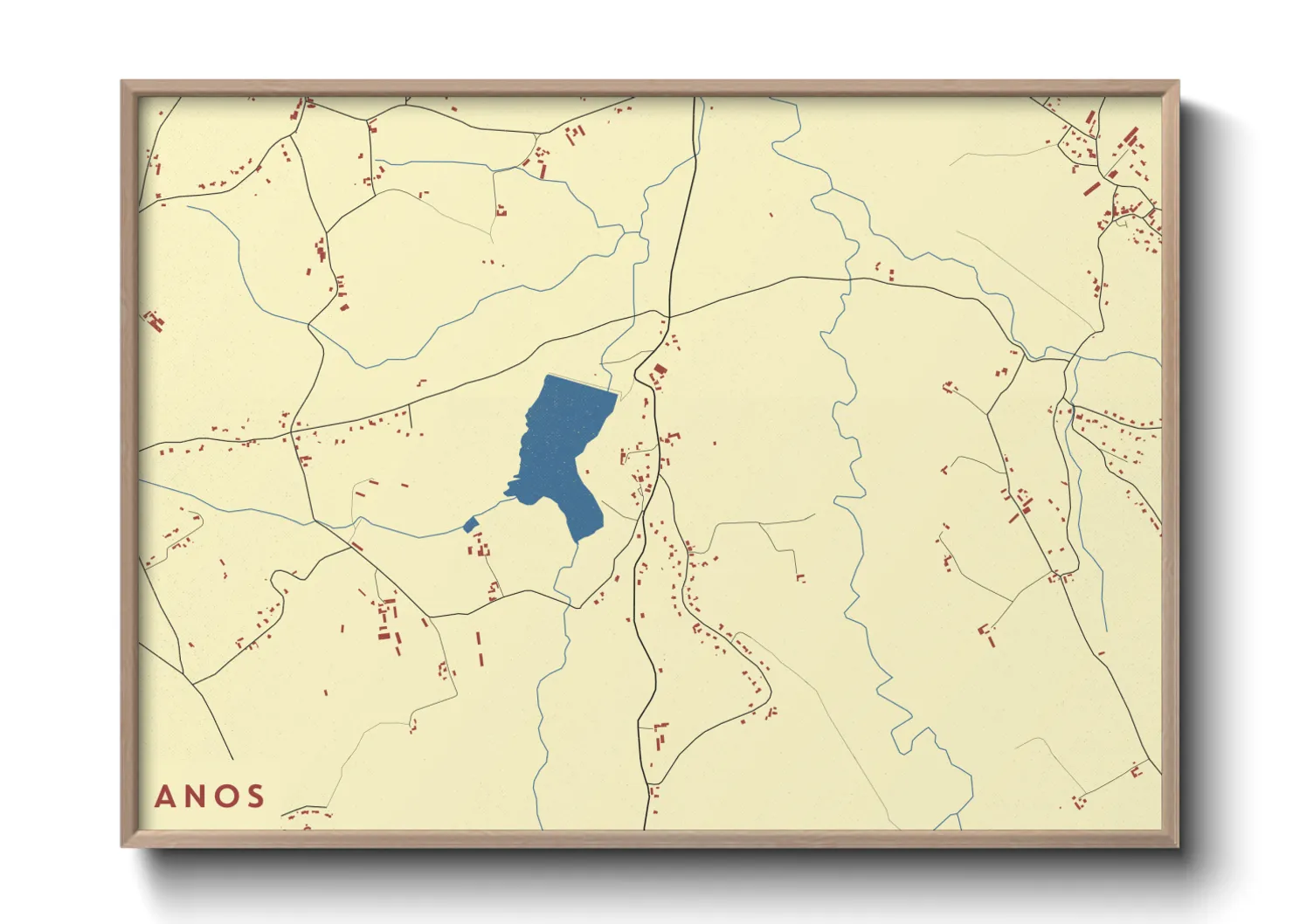 Une affiche de carte sur Anos