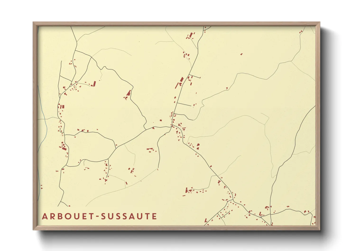 Une affiche de carte sur Arbouet-Sussaute