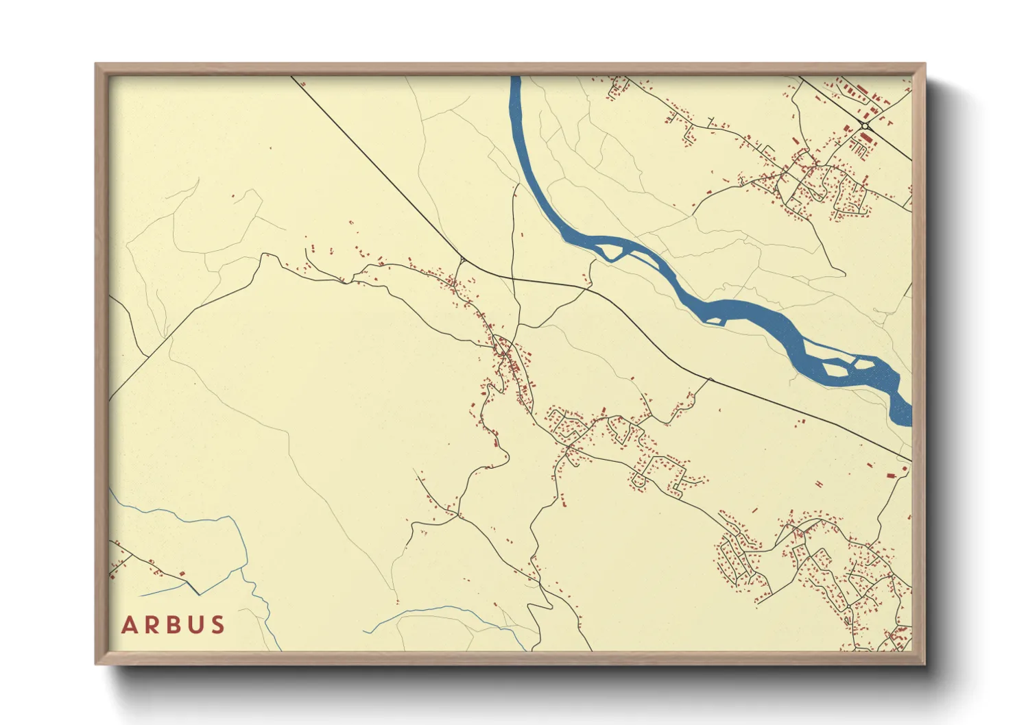 Une affiche de carte sur Arbus