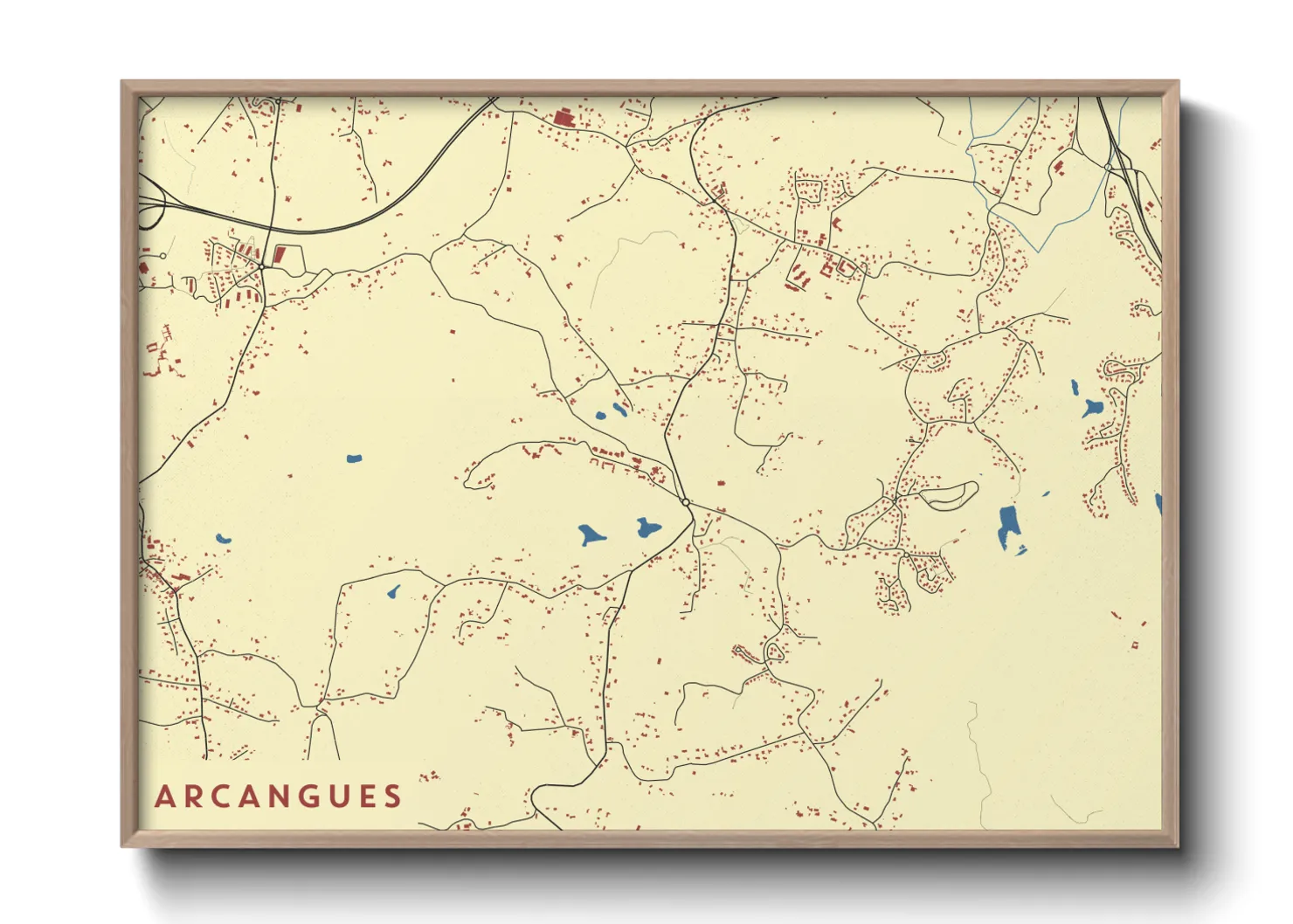 Une affiche de carte sur Arcangues