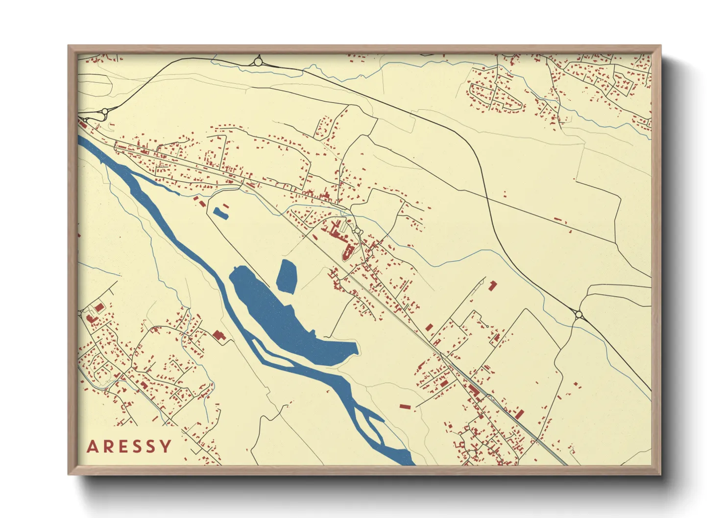 Une affiche de carte sur Aressy