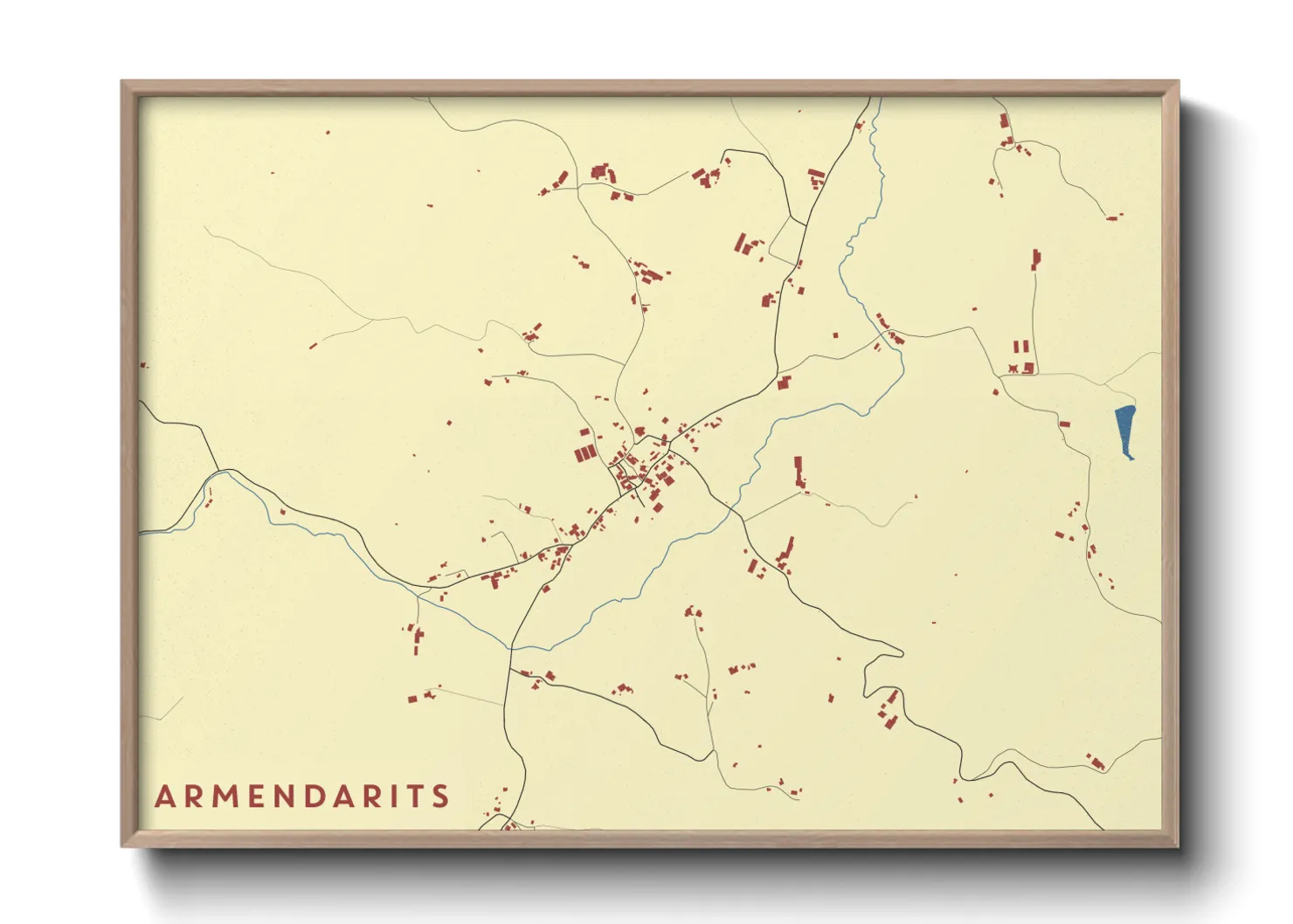 Une affiche de carte sur Armendarits