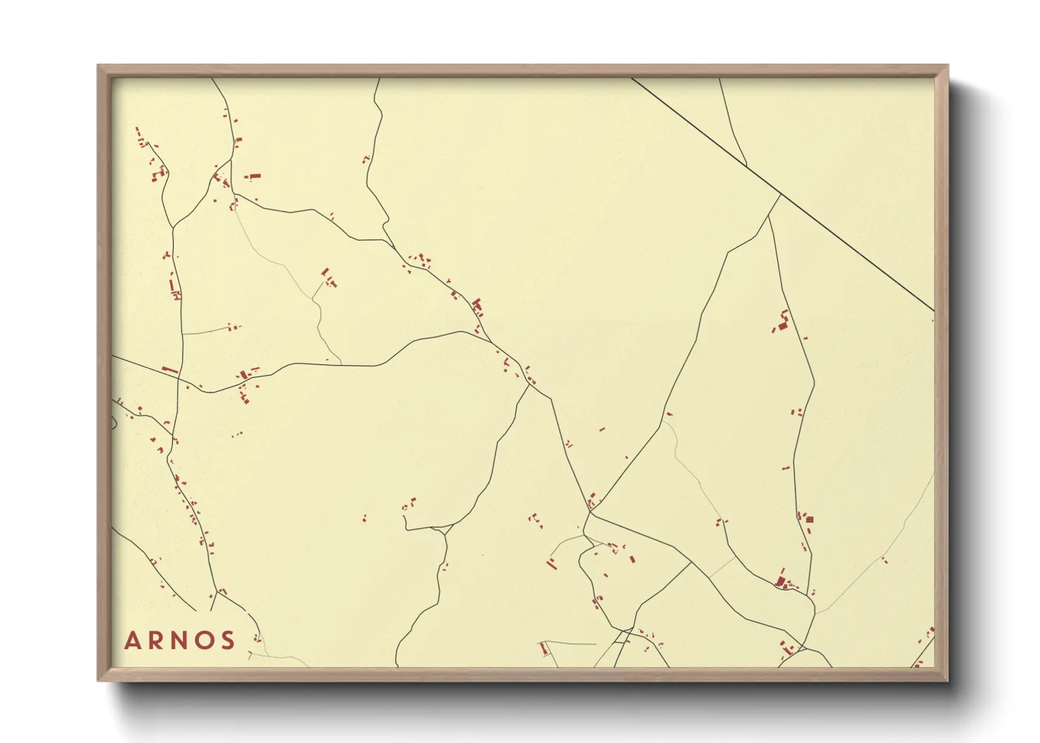 Une affiche de carte sur Arnos