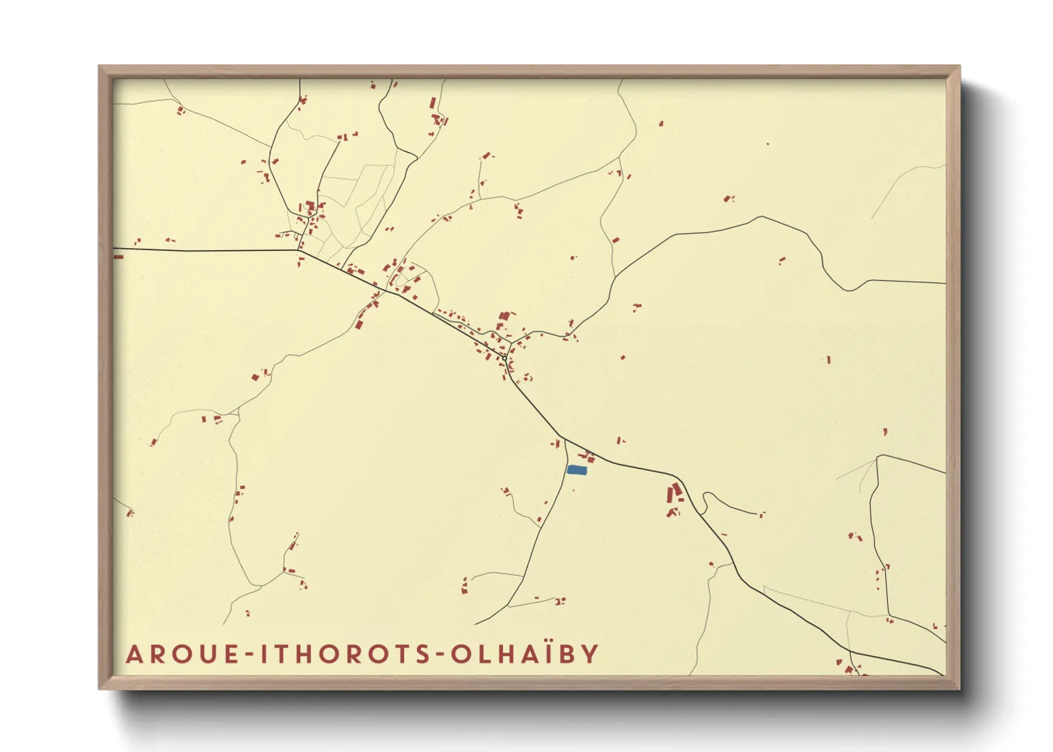 Une affiche de carte sur Aroue-Ithorots-Olhaïby