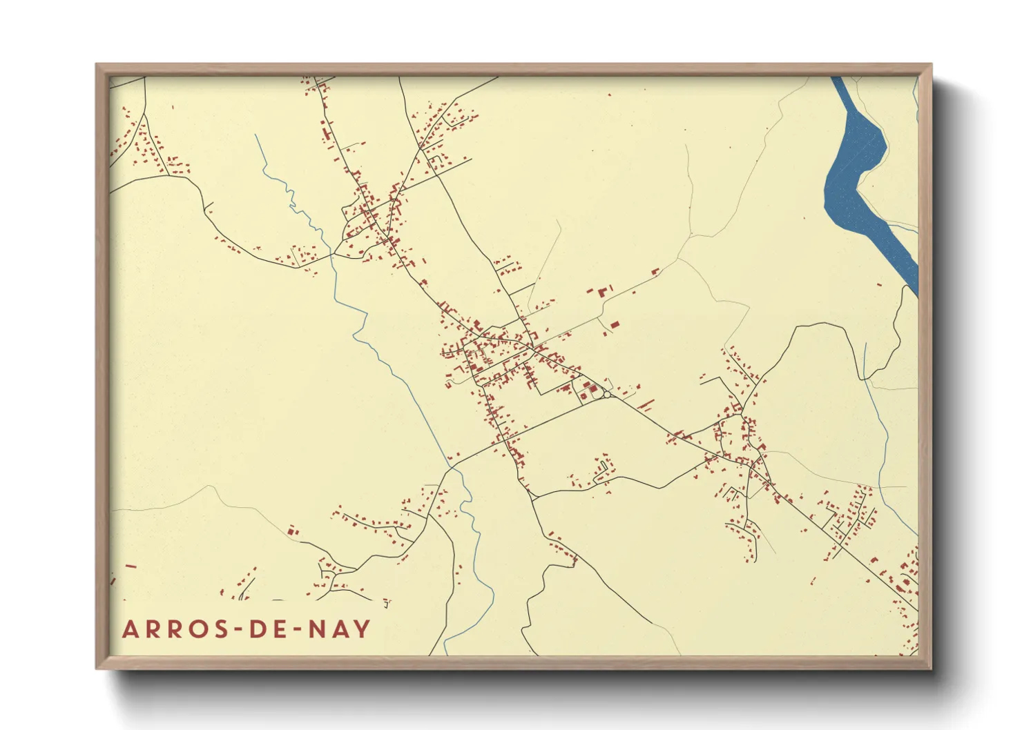 Une affiche de carte sur Arros-de-Nay