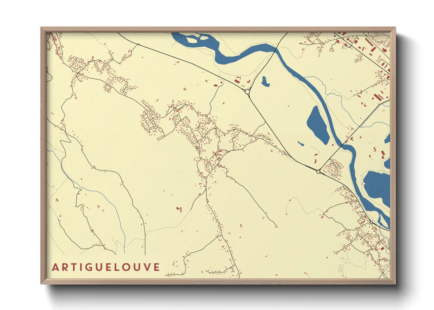 Une affiche de carte sur Artiguelouve