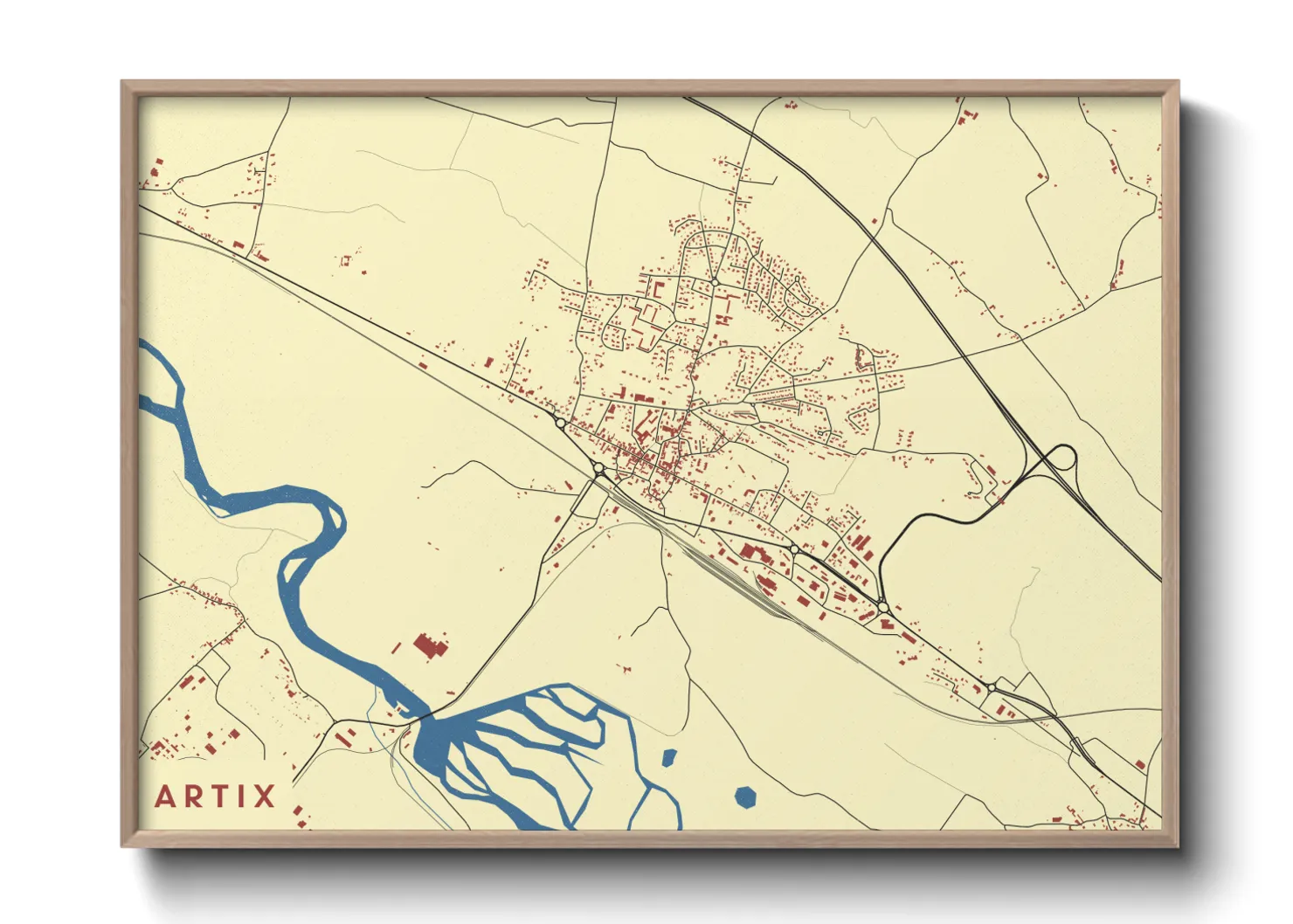 Une affiche de carte sur Artix