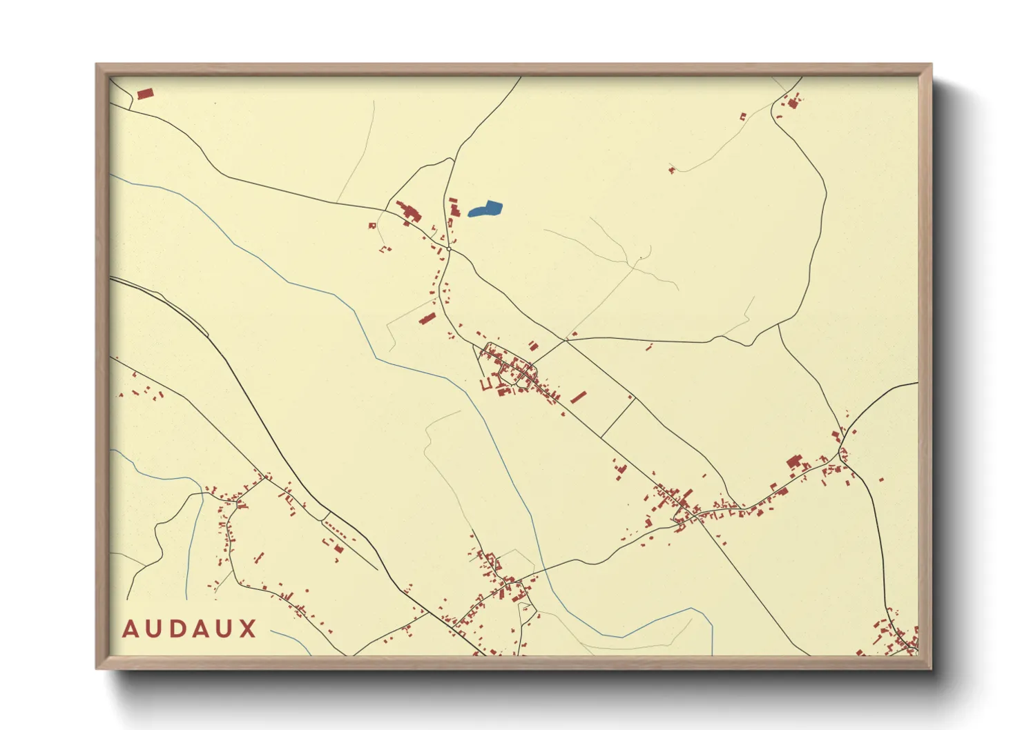 Une affiche de carte sur Audaux