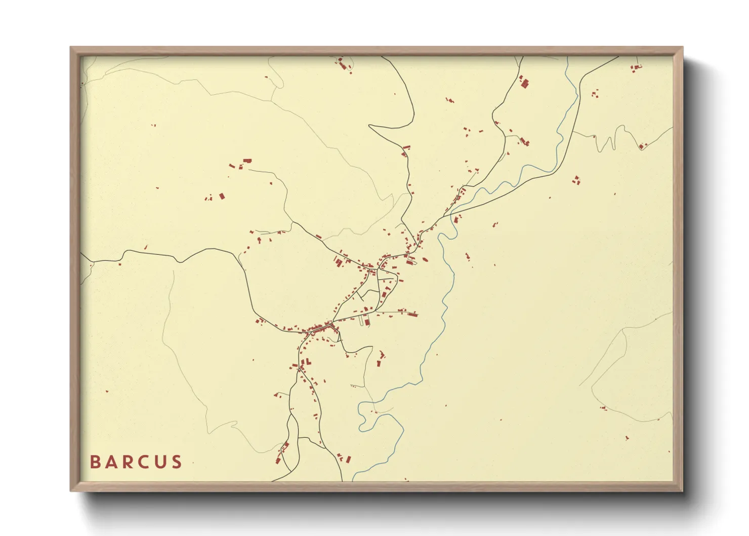 Une affiche de carte sur Barcus