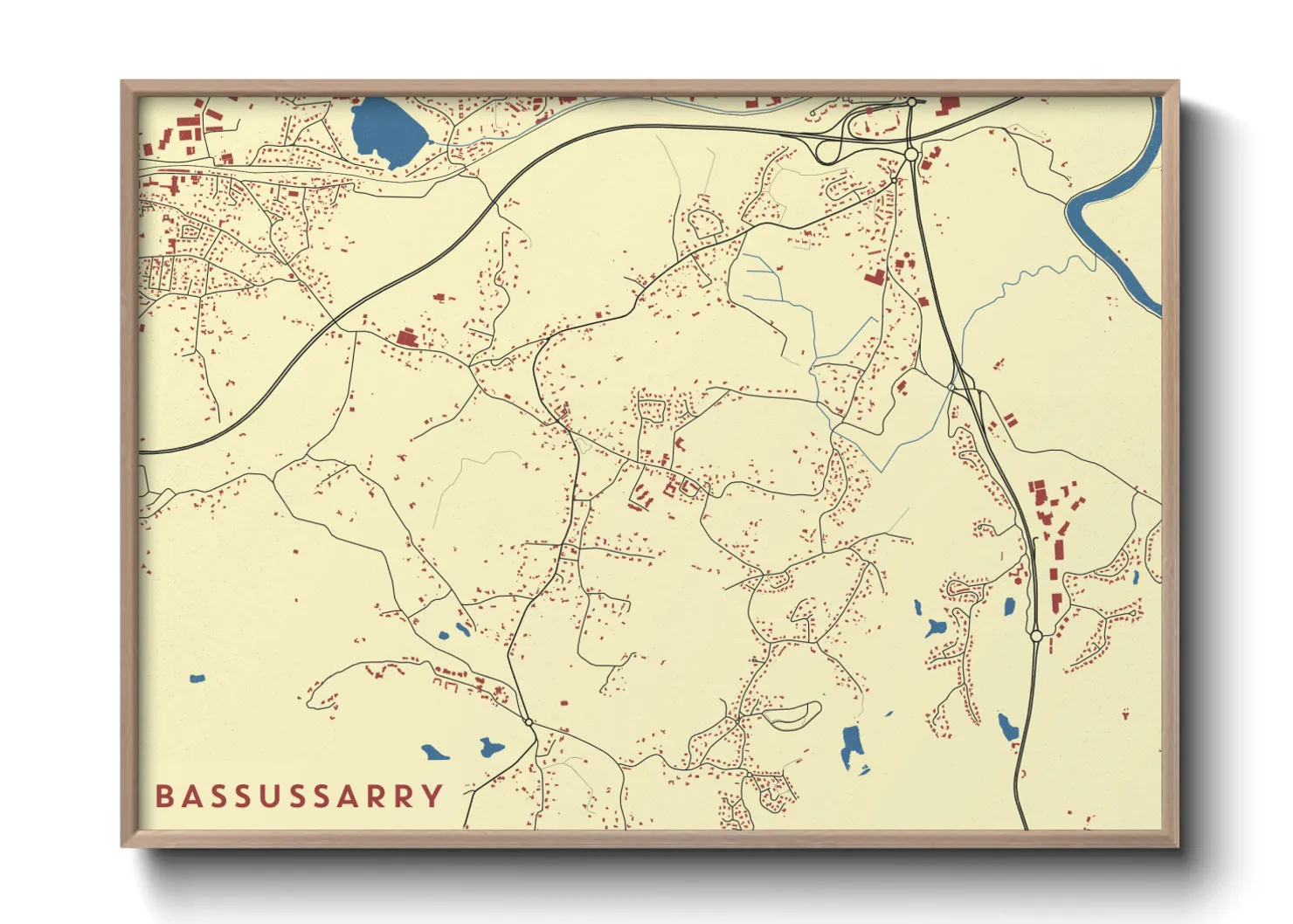 Une affiche de carte sur Bassussarry