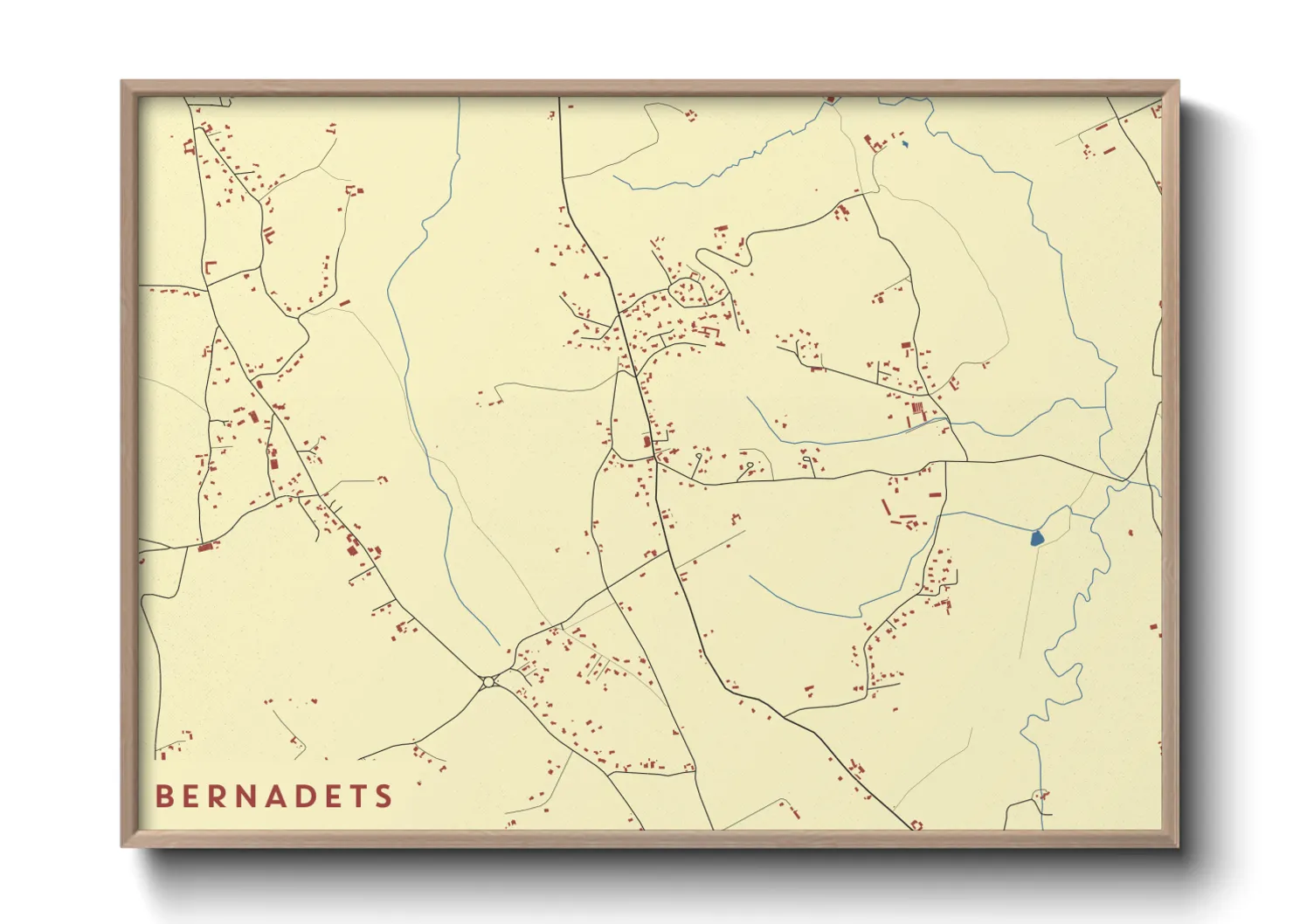 Une affiche de carte sur Bernadets